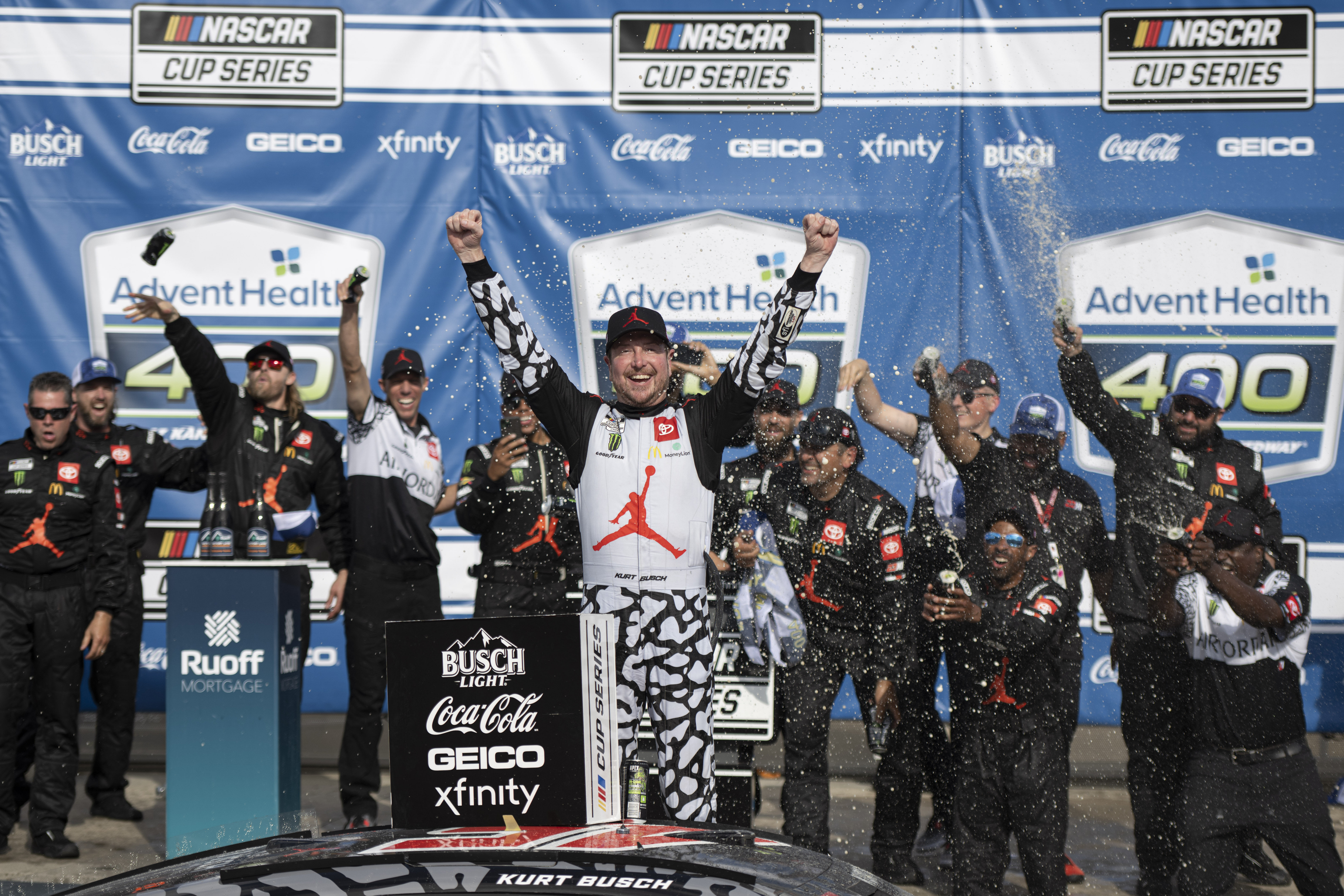 Kurt Busch's won his final Cup Series race at Kansas Speedway - Source: Imagn